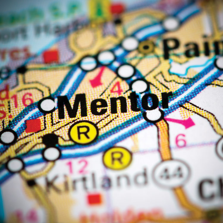 map with the word "mentor" on it 