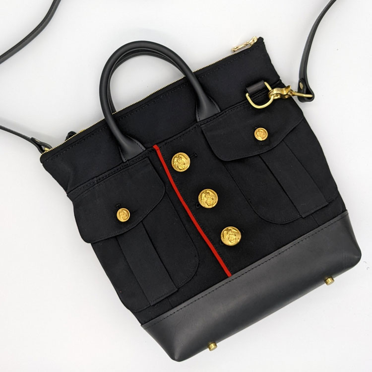 Military uniform gets second life as handbag; auction proceeds benefit Auxiliary