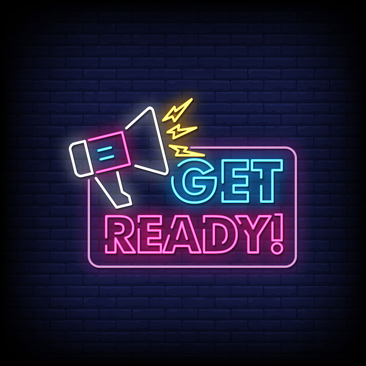 Get ready sign
