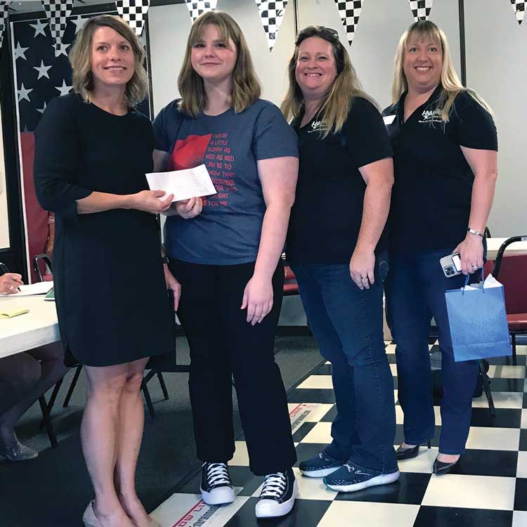 presenting check
