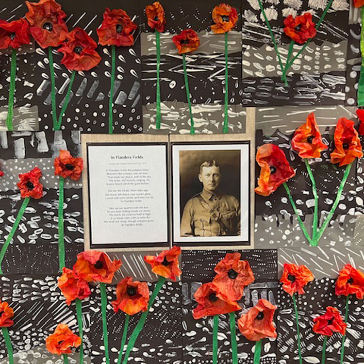 Oregon unit connects with local teacher who educates students on poppy, patriotism