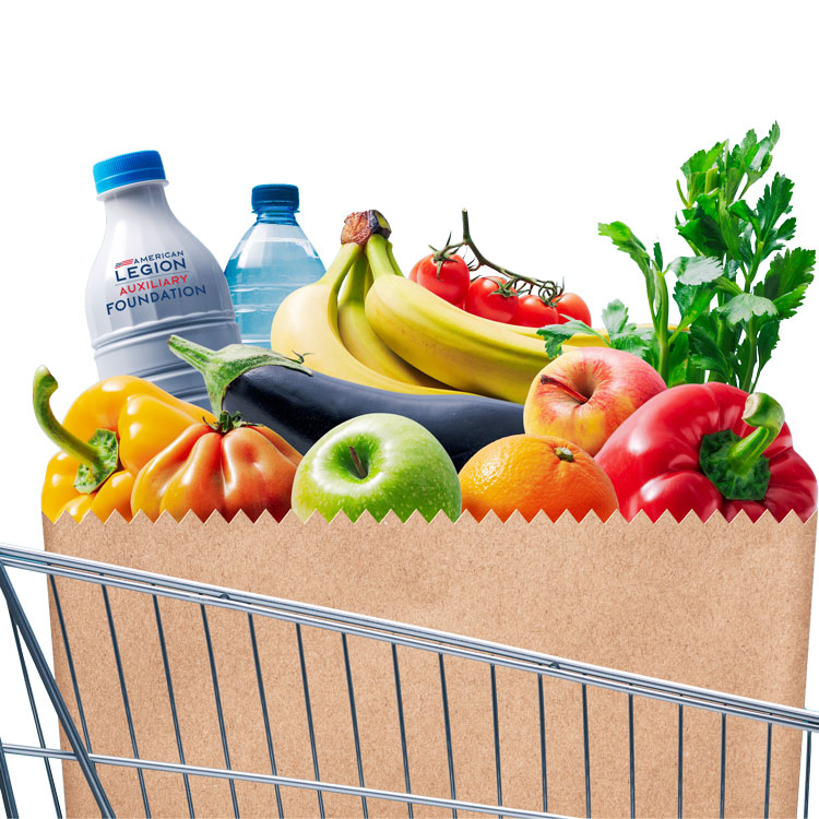 cart of groceries