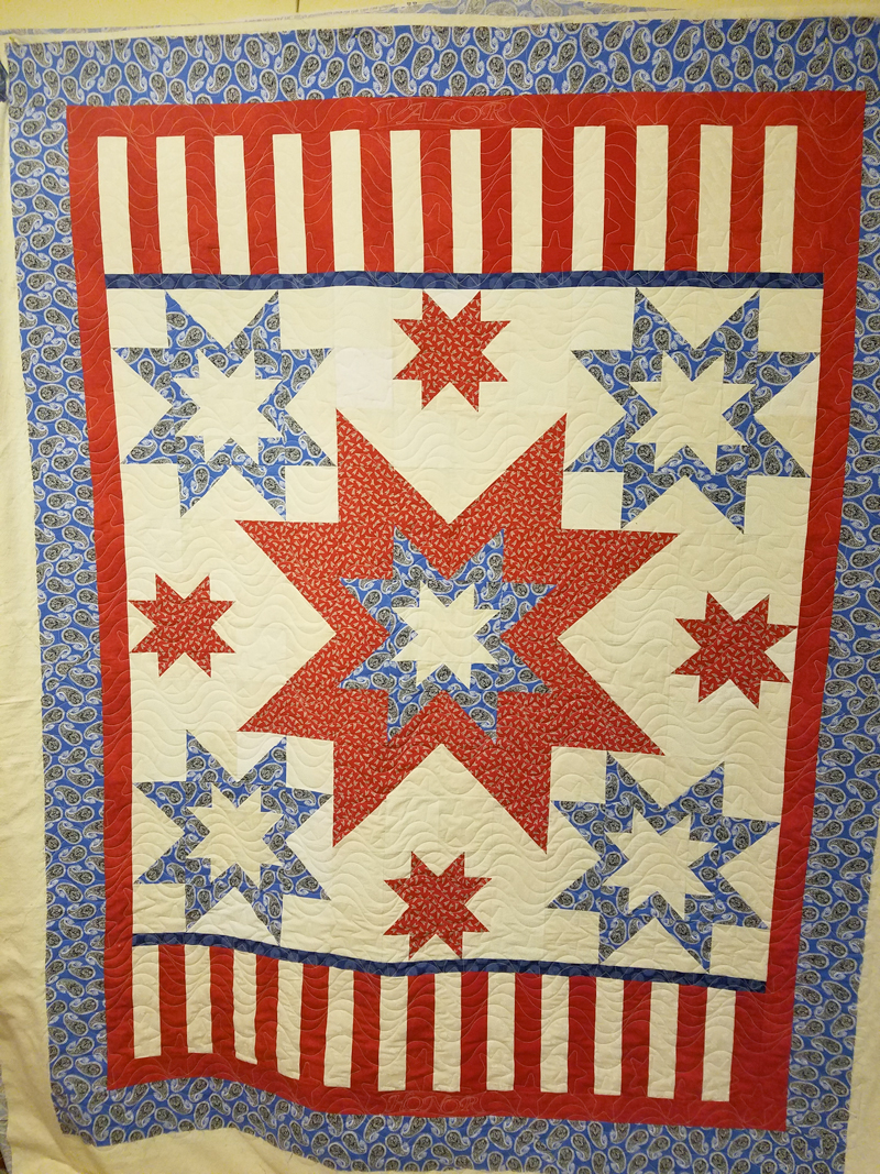 quilt awarded to Brooks