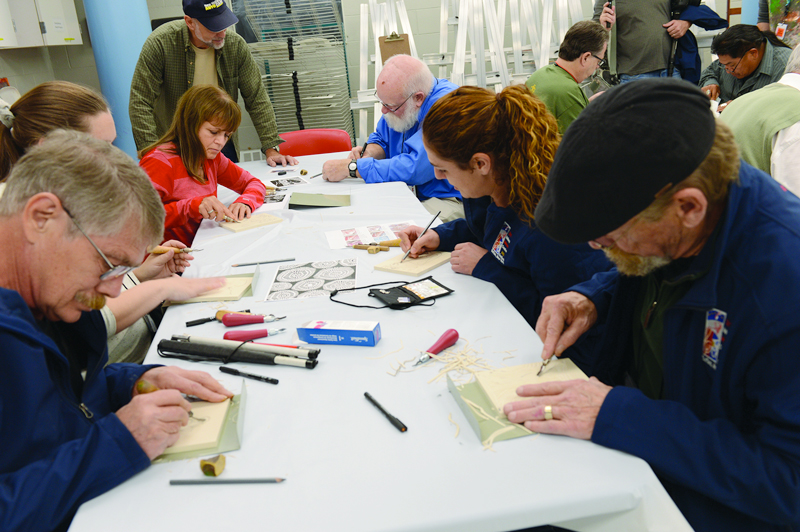 Throughout the week, the creative artists have the opportunity to practice their craft and learn new skills during several art workshops. ALA members attend these sessions to assist the veterans wherever needed (2017 NVCAF).