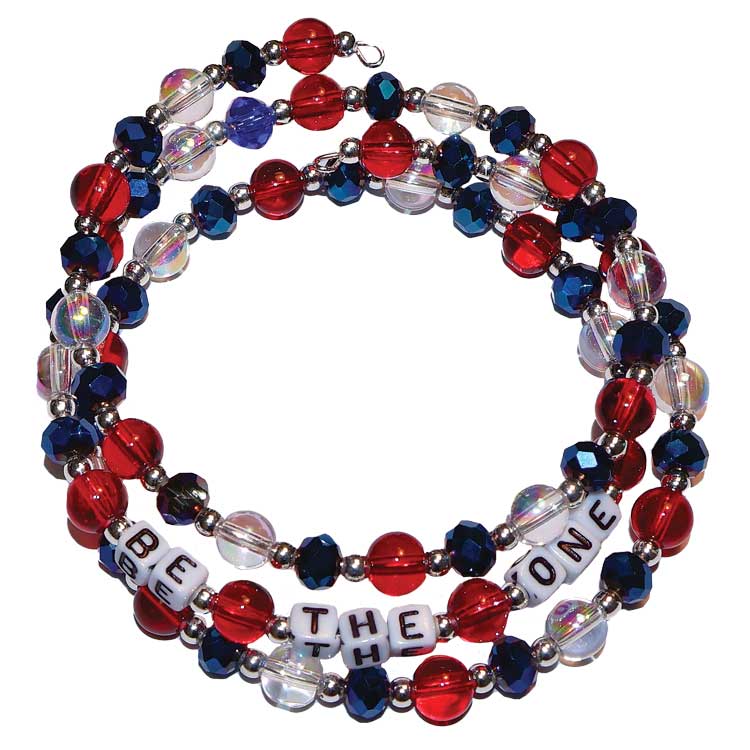 Auxiliary member’s handmade bracelets promote Be the One